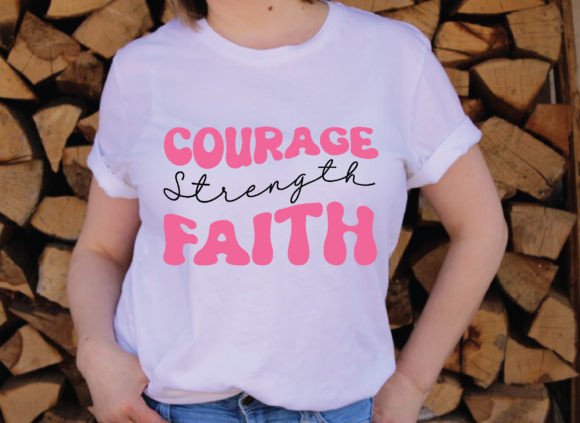 Courage Strength Faith Retro SVG Review for Real Embroidery Projects