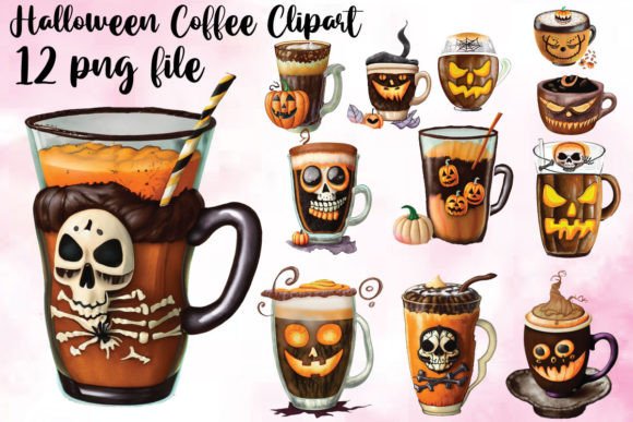 Halloween Coffee Clipart Bundle Review for Real Embroidery Projects