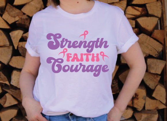 Strength Faith Courage Retro SVG Design Review