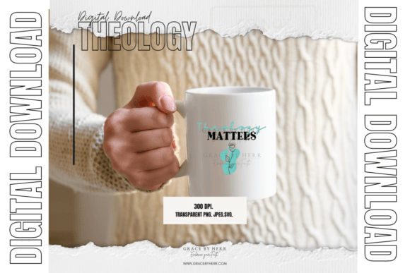 Theology Matters FAITH SVG Abstract Review