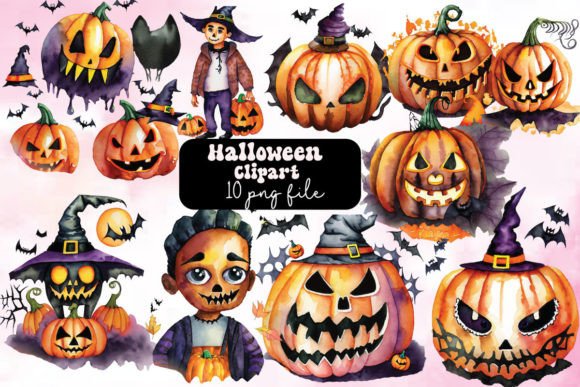 Watercolor Halloween Clipart Bundle Review for Real Projects